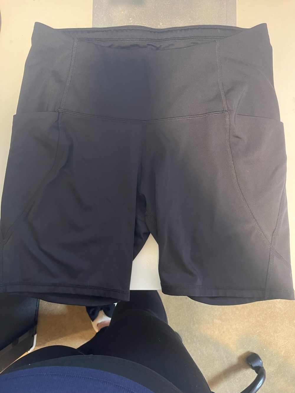 all in motion Black High-Rise Bike Shorts with Side Pockets